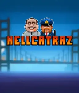 Explore the action-packed world of Hellcatraz slot by Relax Gaming, highlighting a quirky prisoner and a guard with the infamous Alcatraz prison and San Francisco skyline in the background. This graphic portrays the fun and humor of an prison break-themed game, ideal for those who enjoy playful themes, providing a nostalgic escape. 