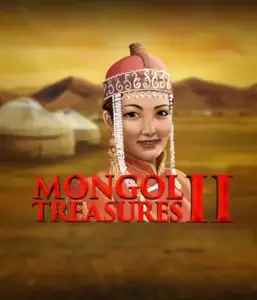 Step into the captivating culture of Mongolia with Mongol Treasures 2 slot by Endorphina, showcasing a stunning Mongolian woman clothed in traditional attire against a sunset-lit Mongolian steppe backdrop. This image captures the essence of Mongolian tradition, delivering a memorable cultural journey. 